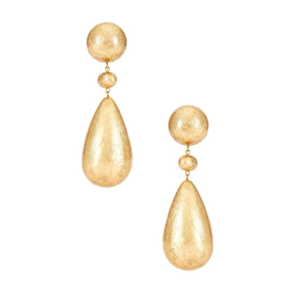Cult Gaia Eviana Gold Foil Wood Earring - Picture 4 of 5